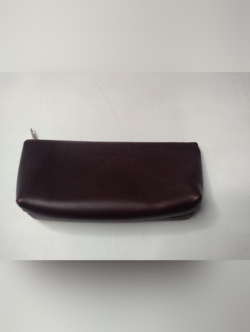 Portland Leather Goods Utility Bag Pouch Brown Zip B8